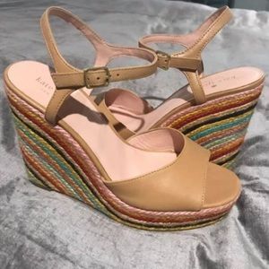 Kate Spade Dallie Rainbow Wedge, size 8
